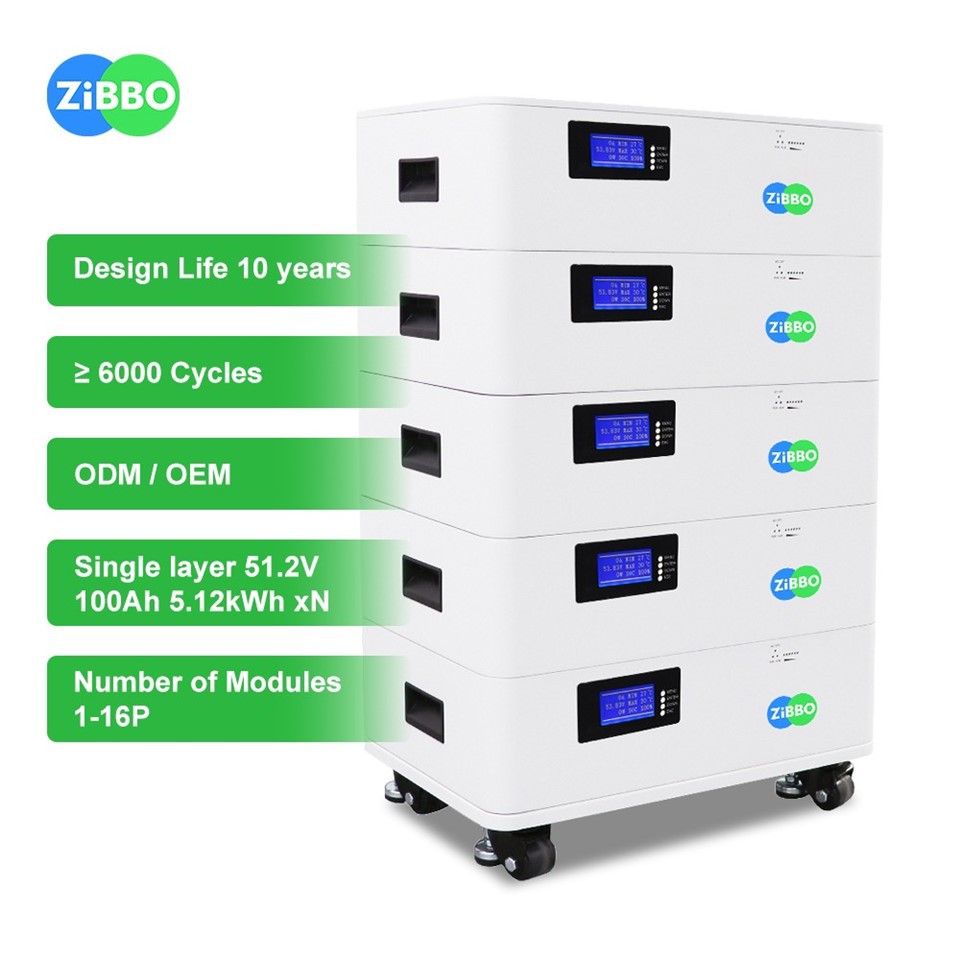 Residential Energy Storage 15KWH Solar Stacked Battery 51.2V 300Ah Long Life Cycle